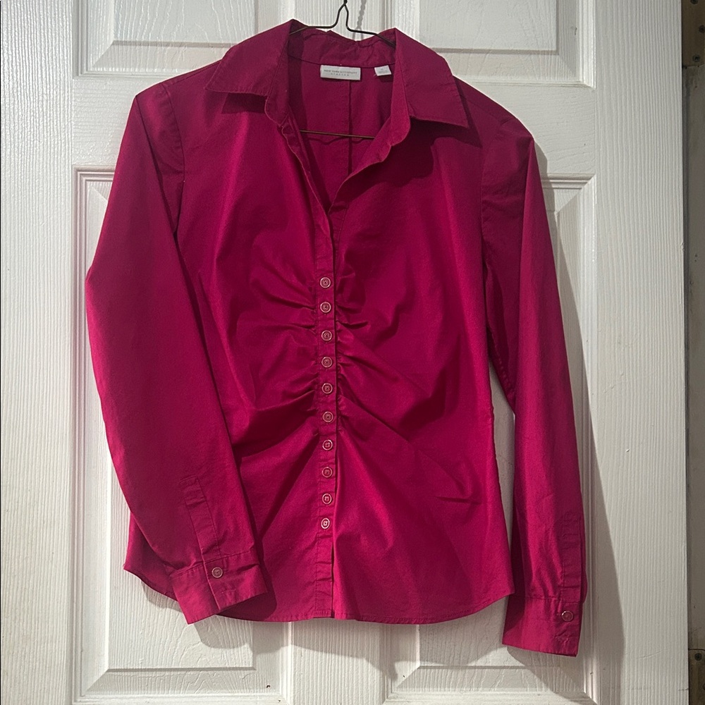 Women's Pink Button-Up Shirt